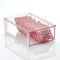 mDesign Stackable Kitchen Storage Bin Box with Pull-Out Drawer - Clear